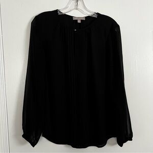 Banana Republic Black Pleated Blouse